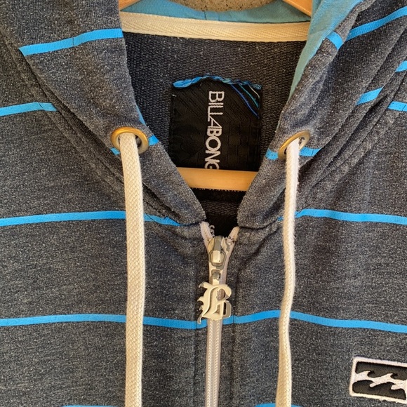 Billabong Blue Stripe Hoody - Picture 2 of 10